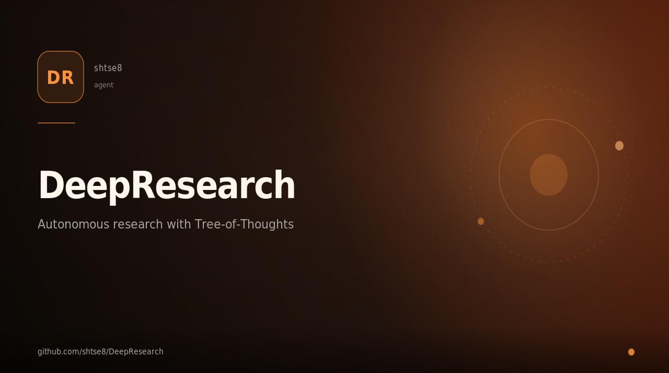 DeepResearch — Advanced AI-powered research tool with human-like reasoning capabilities. Implements Tree of Thoughts and ReAct methodologies for deep, multi-step research. rag tooling